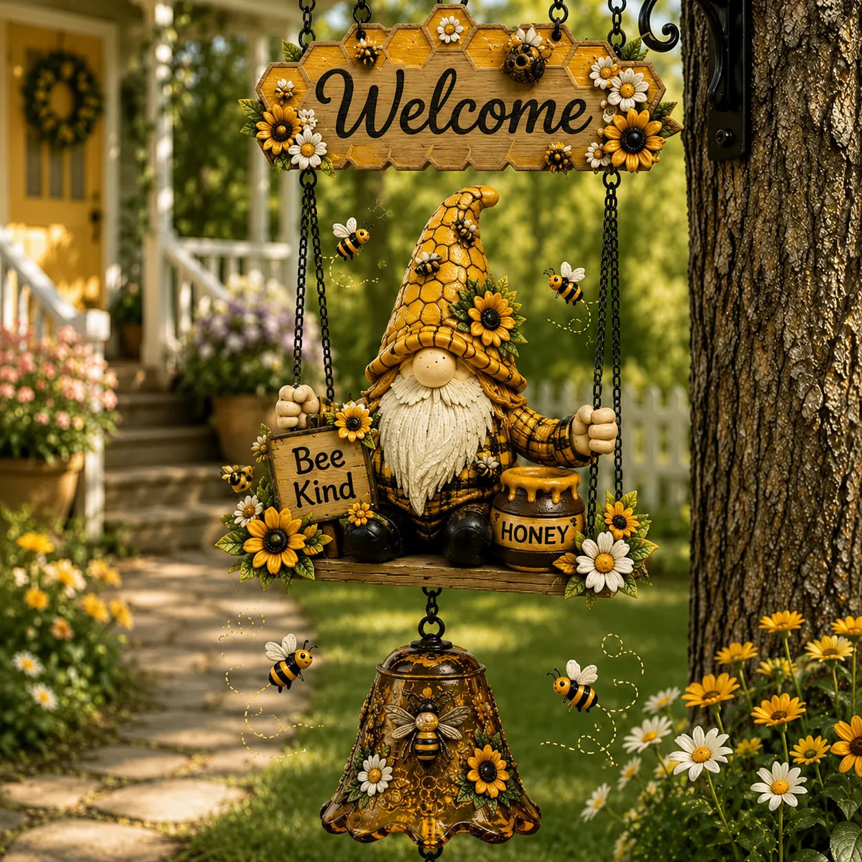 ๐ฅ49% OFF TODAY ONLY โ Rustic Garden Gnome Bell Outdoor Decor ๐๐ผ