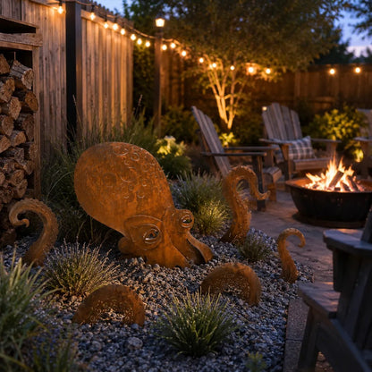 🔥2026 Hot Sale - 🐙Rust Patina Giant Squid Garden Sculpture