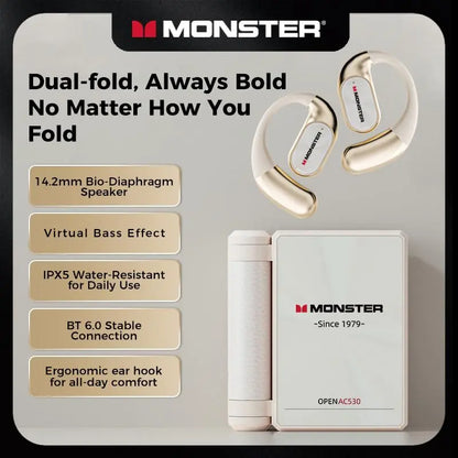 🔥LAST DAY 50% OFF-Monster AC530 Open-Ear Mic Headset,Gifts for Men & Women