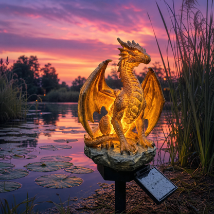 🦖Dragon Legacy Golden Ember Edition Solar Garden Light