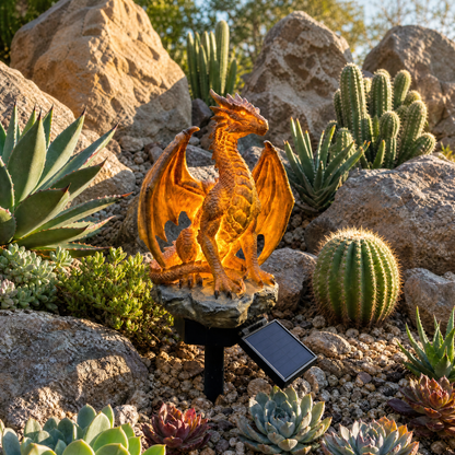 🦖Dragon Legacy Golden Ember Edition Solar Garden Light