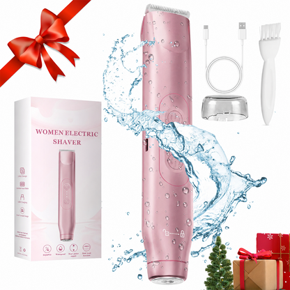 2-in-1 Waterproof Bikini & Body Trimmer for Women – Rechargeable Electric Shaver for Face, Underarms, Legs & Bikini Area