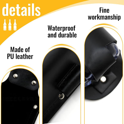 3 Pcs Waist-Mounted Leather Beer Holster