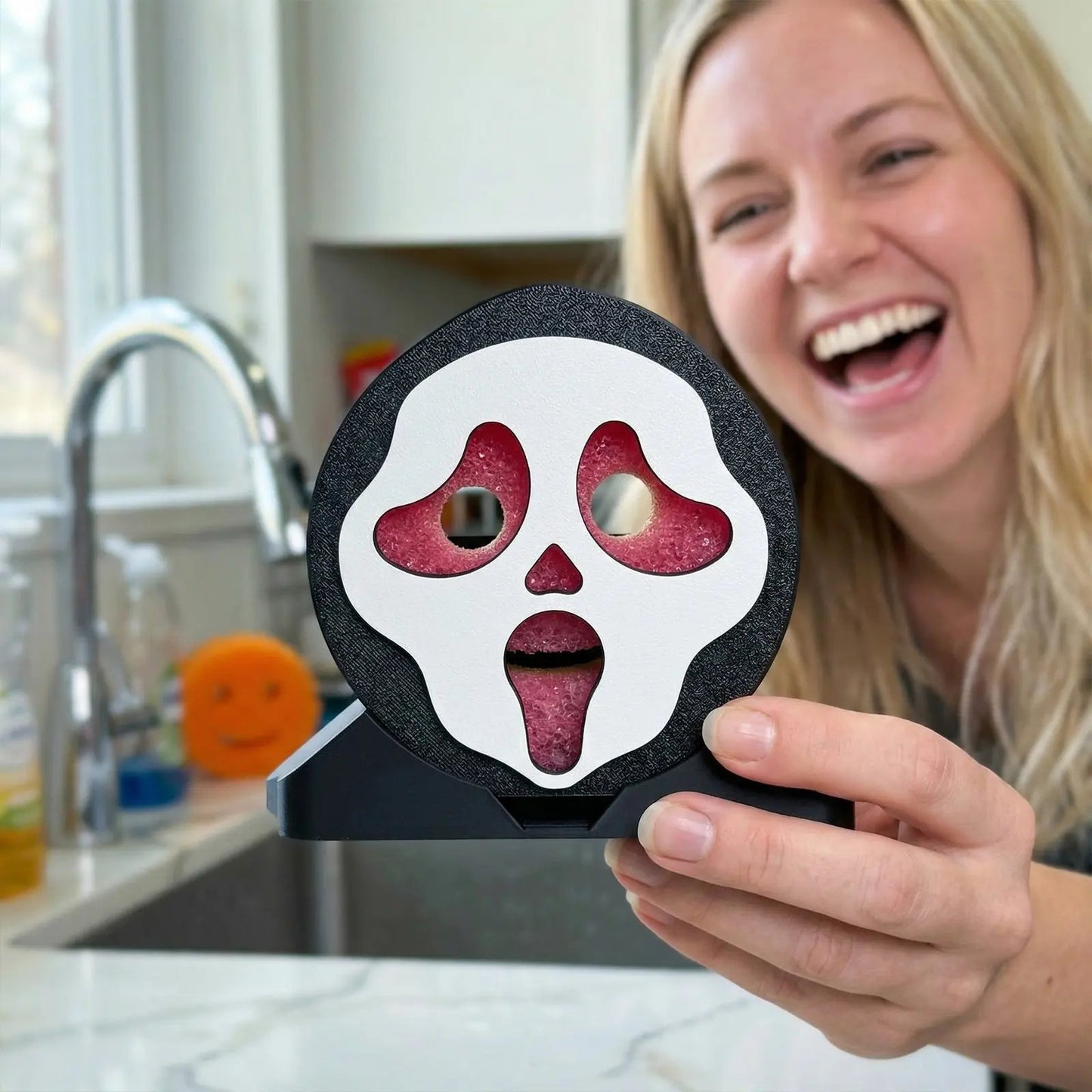 Ghostface Sponge Holder – Fits Scrub Daddy & Scrub Mommy