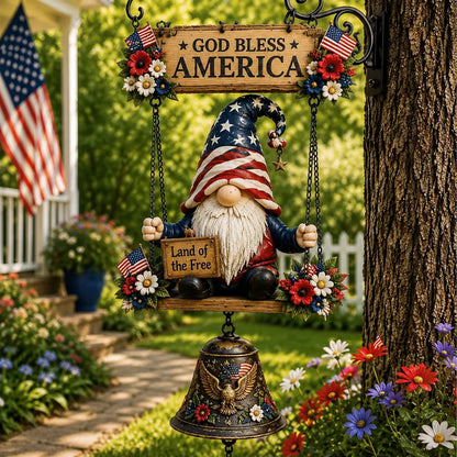 🔥49% OFF TODAY ONLY – Rustic Garden Gnome Bell Outdoor Decor 🐞🌼