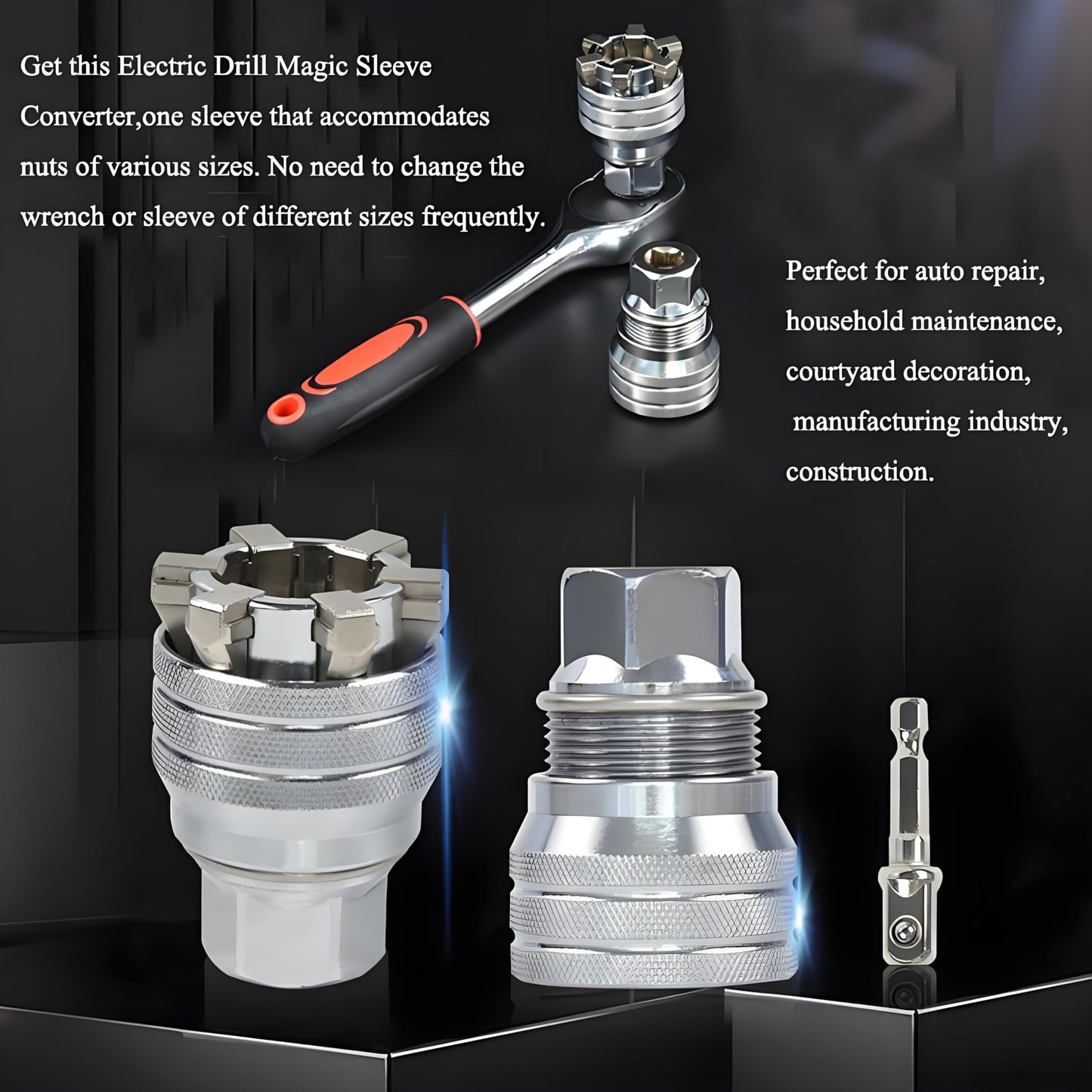 🔧10-19mm Adjustable Universal Socket Wrench