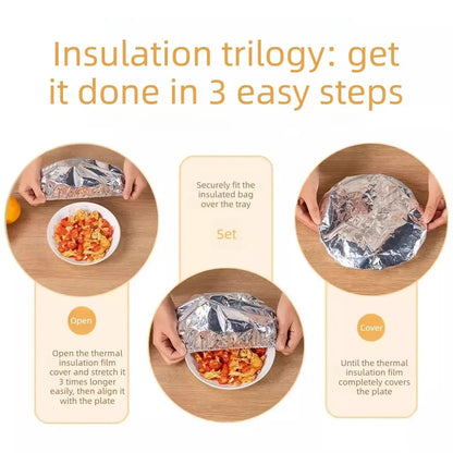 Food Container Aluminum Foil Heat-Retaining Cover(50 Pcs)