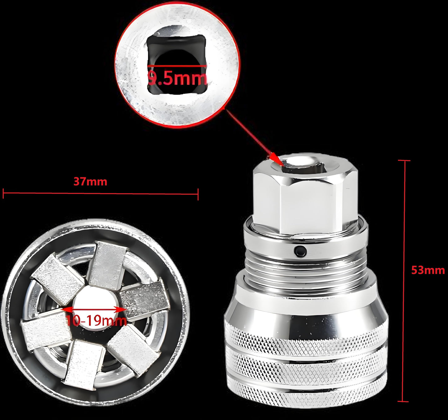 🔧10-19mm Adjustable Universal Socket Wrench